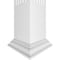 Ekena Millwork Craftsman Classic Square Non-Tapered, Fluted PVC Column, Crown Capital & Crown Base CC1010ENFCRCR - alternate 4